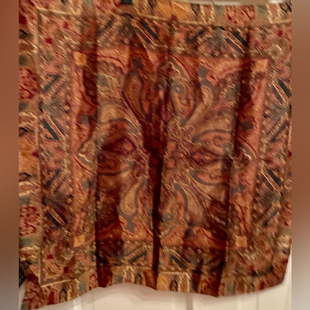 Ralph Lauren Leather Shoulder Bag & Ralph Lauren silk scarf paisley. GUC - Picture 7 of 9